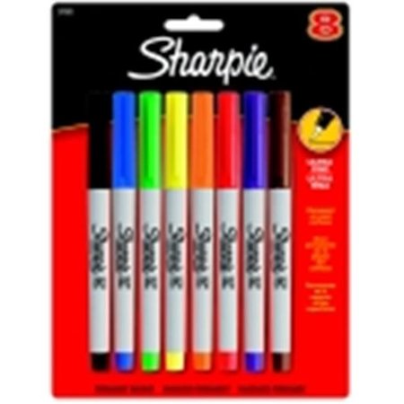 SHARPE MFG CO Sharpie Non-Toxic Waterproof Permanent Marker; Ultra Fine Tip; Pack - 8 405000